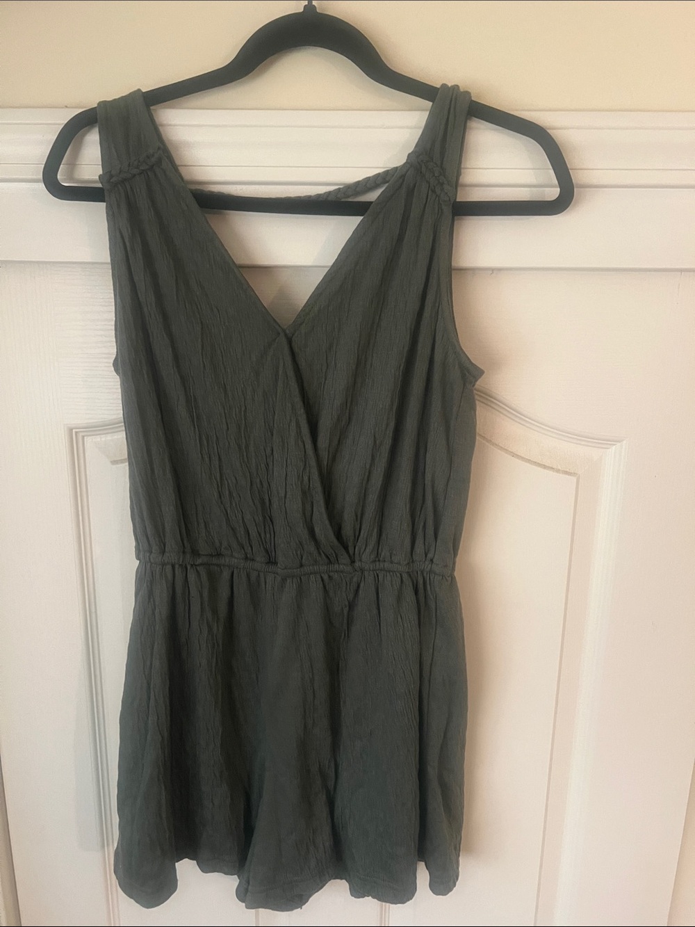 Universal Thread Olive Green Sleeveless V-Neck Mini Dress